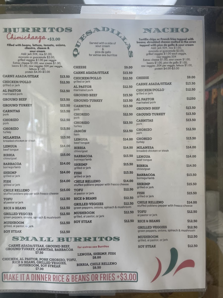 Menu - Taqueria Varitas photo 5
