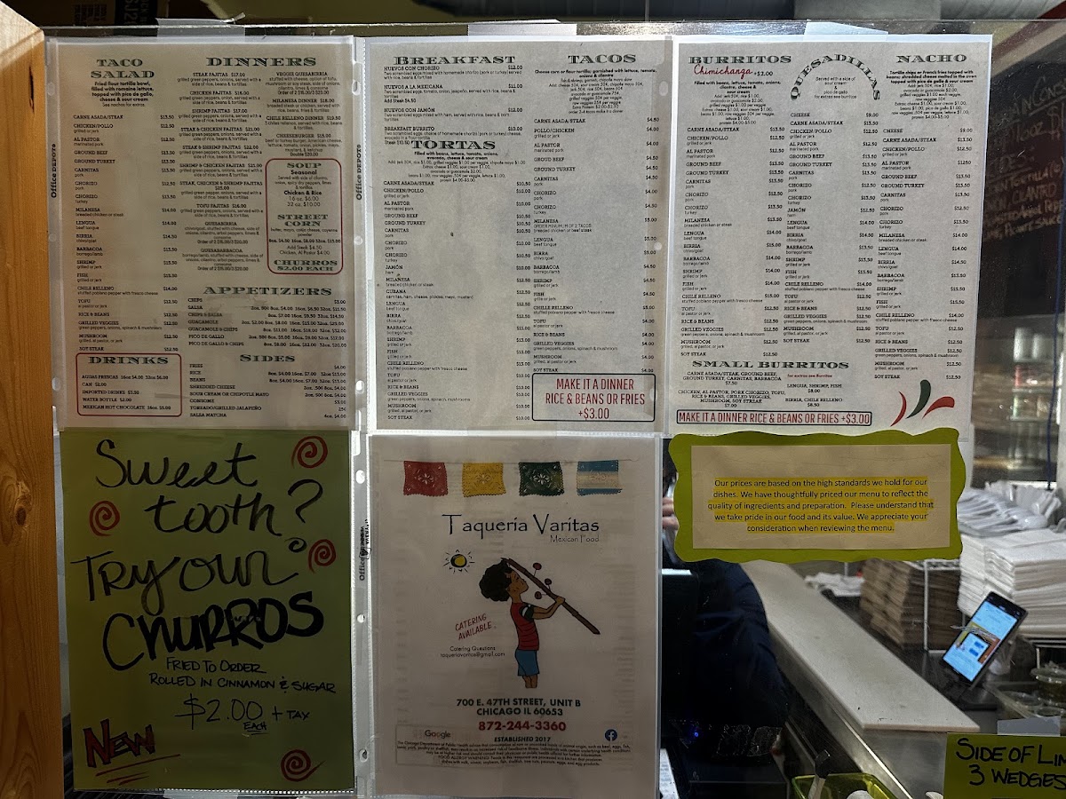 Menu - Taqueria Varitas photo 7